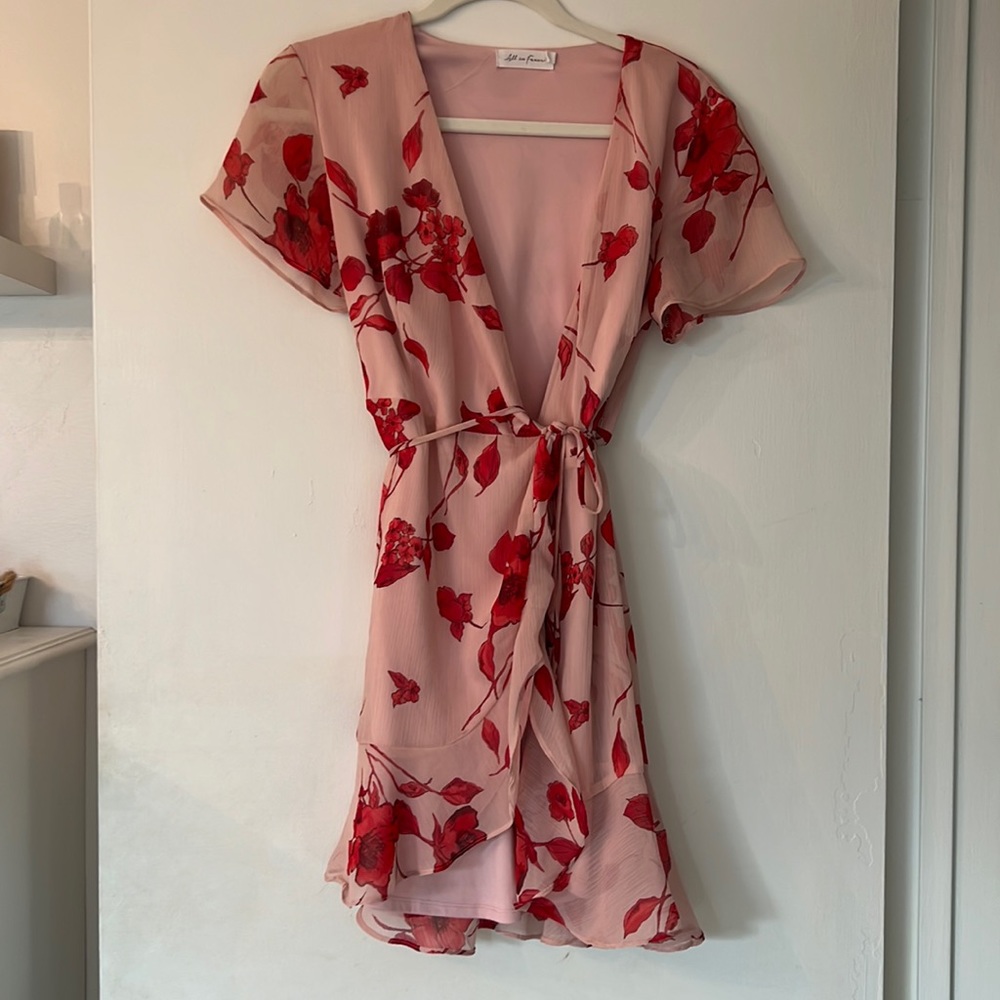 Floral pink dress